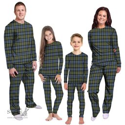 Scottish Campbell Faded Clan Tartan Pyjama Family Set - Classic Scottish Plaid Tartan Plaid