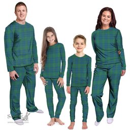 Scottish Montgomery Ancient Clan Tartan Pyjama Family Set - Classic Scottish Plaid Tartan Plaid