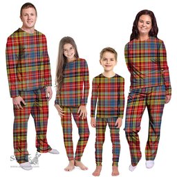 Scottish Ogilvie of Airlie Ancient Clan Tartan Pyjama Family Set - Classic Scottish Plaid Tartan Plaid