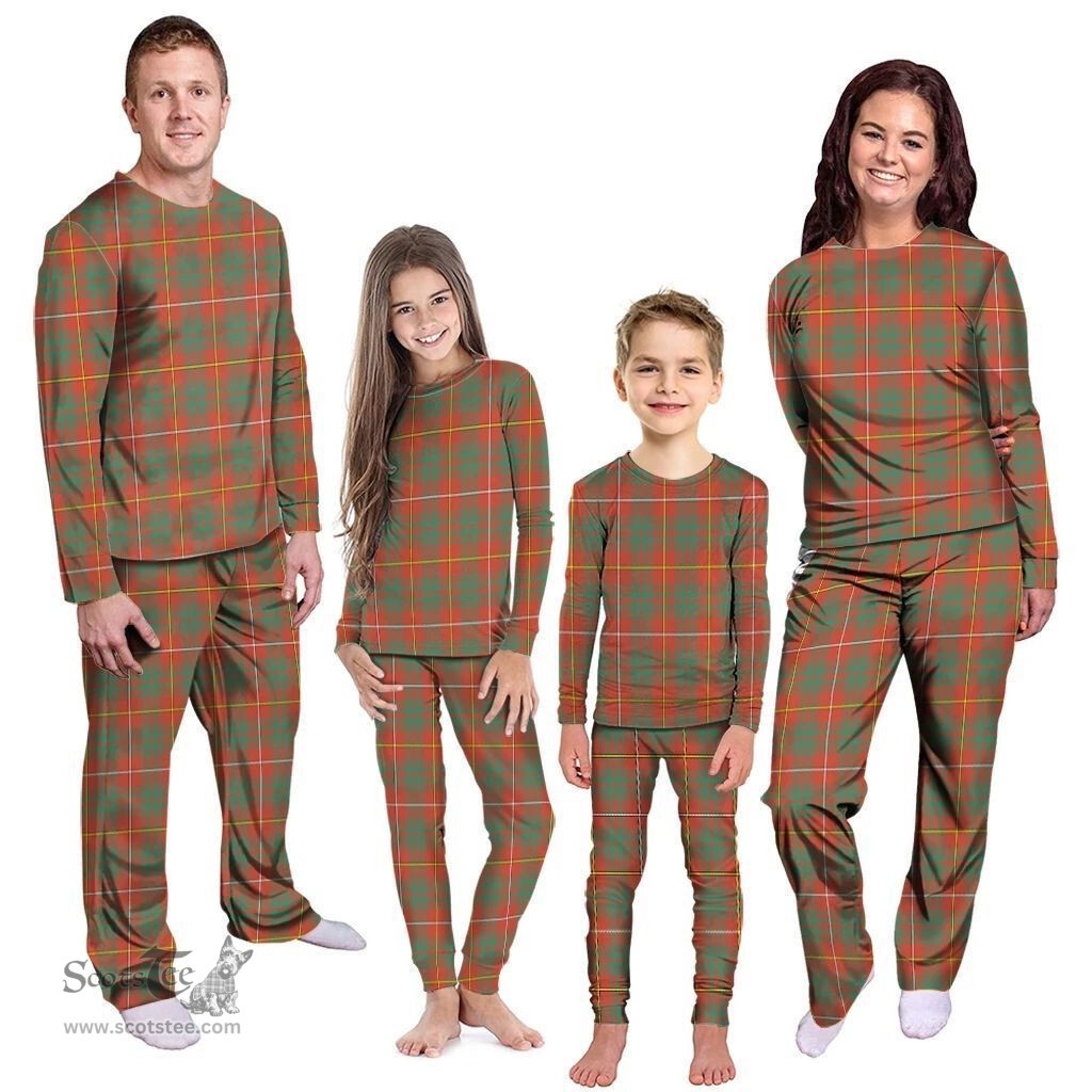 Scottish Bruce Ancient Clan Tartan Pyjama Family Set - Classic Scottish Plaid Tartan Plaid