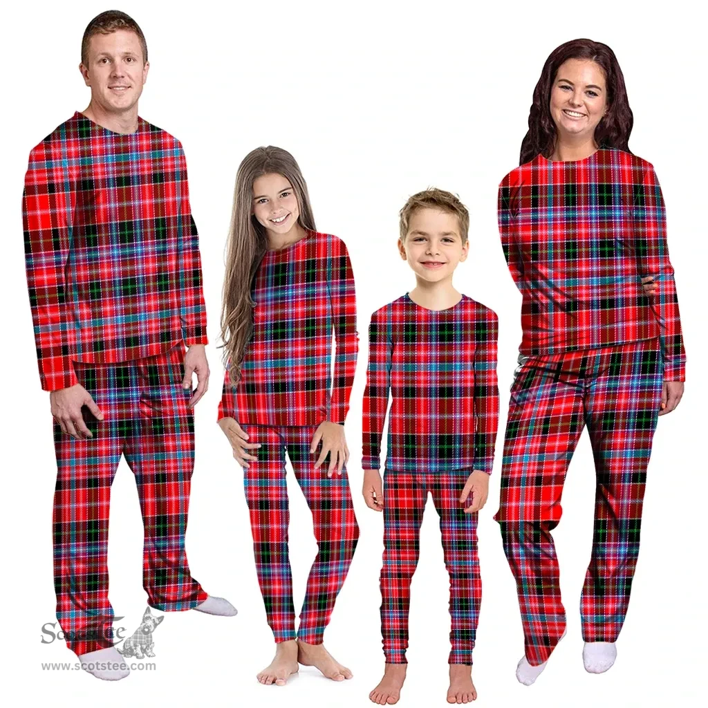 Scottish Udny Clan Tartan Pyjama Family Set - Classic Scottish Plaid Tartan Plaid