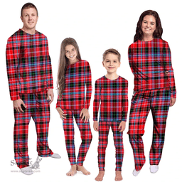Scottish Udny Clan Tartan Pyjama Family Set - Classic Scottish Plaid Tartan Plaid