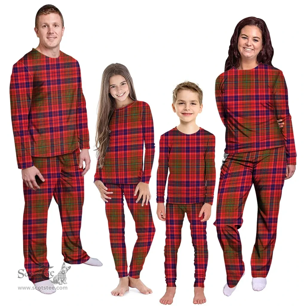 Scottish Lumsden Modern Clan Tartan Pyjama Family Set - Classic Scottish Plaid Tartan Plaid