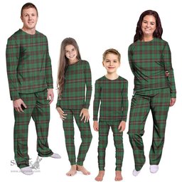 Scottish MacKinnon Hunting Ancient Clan Tartan Pyjama Family Set - Classic Scottish Plaid Tartan Plaid