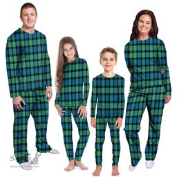 Scottish Gunn Ancient Clan Tartan Pyjama Family Set - Classic Scottish Plaid Tartan Plaid