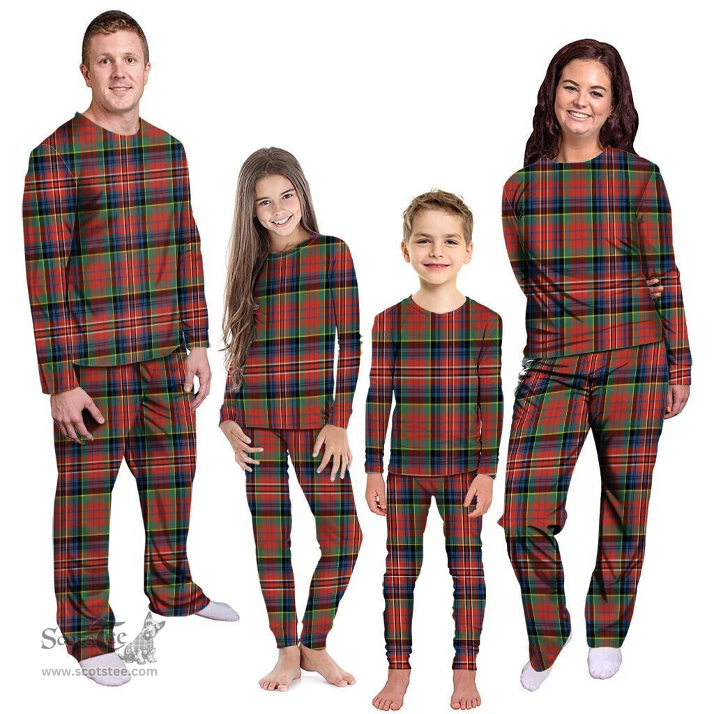 Scottish MacPherson Ancient Clan Tartan Pyjama Family Set - Classic Scottish Plaid Tartan Plaid