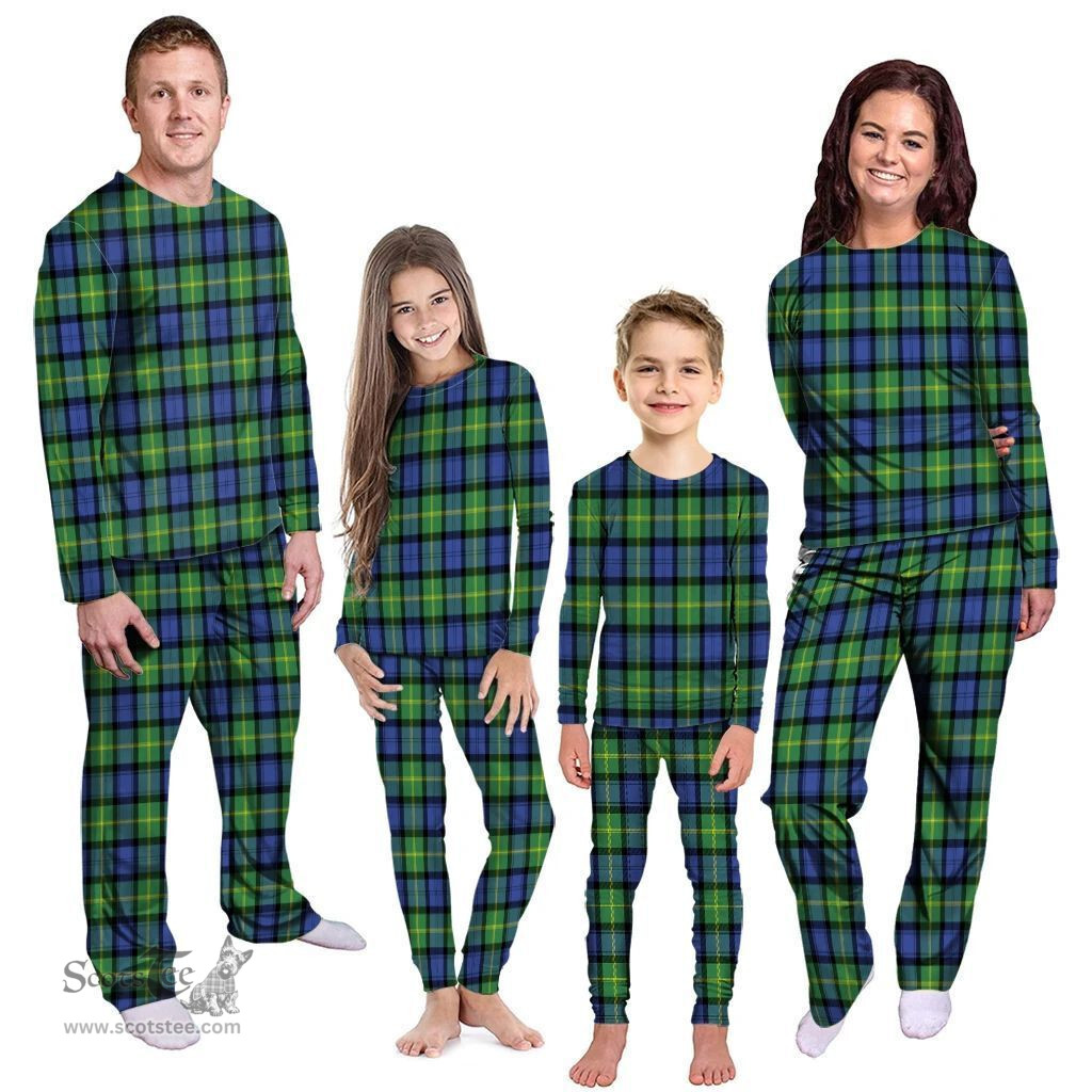 Scottish Gordon Old Ancient Clan Tartan Pyjama Family Set - Classic Scottish Plaid Tartan Plaid