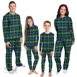 Scottish Gordon Old Ancient Clan Tartan Pyjama Family Set - Classic Scottish Plaid Tartan Plaid