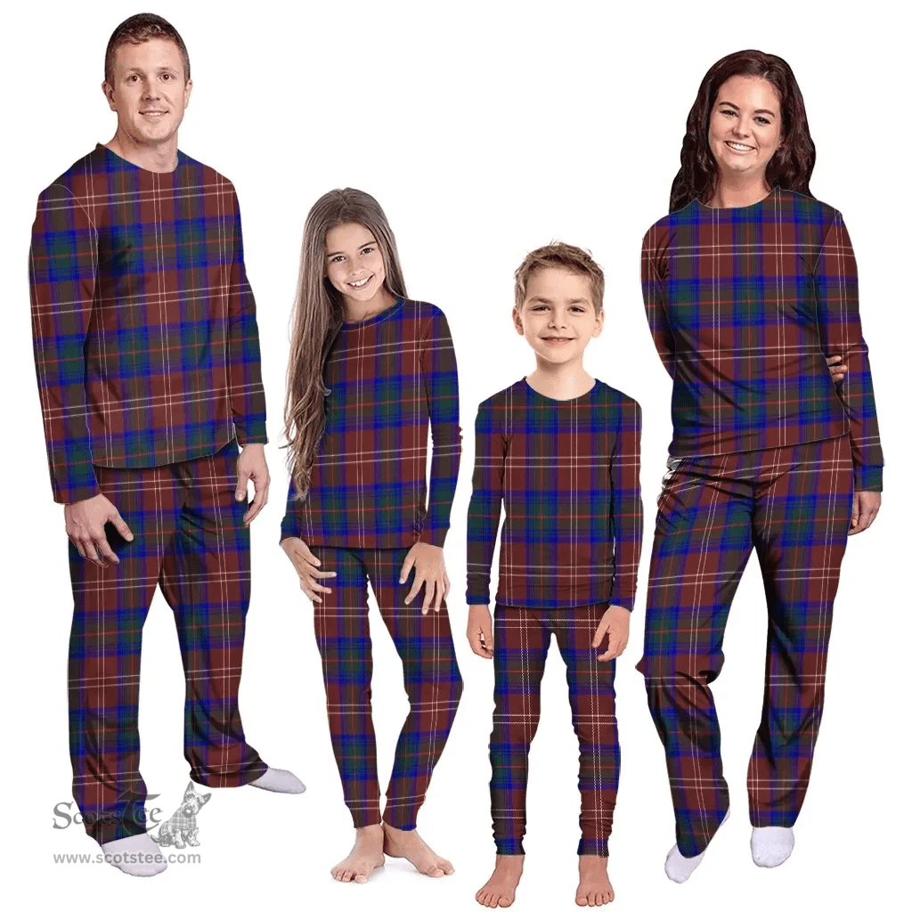 Scottish Chisholm Hunting Modern Clan Tartan Pyjama Family Set - Classic Scottish Plaid Tartan Plaid