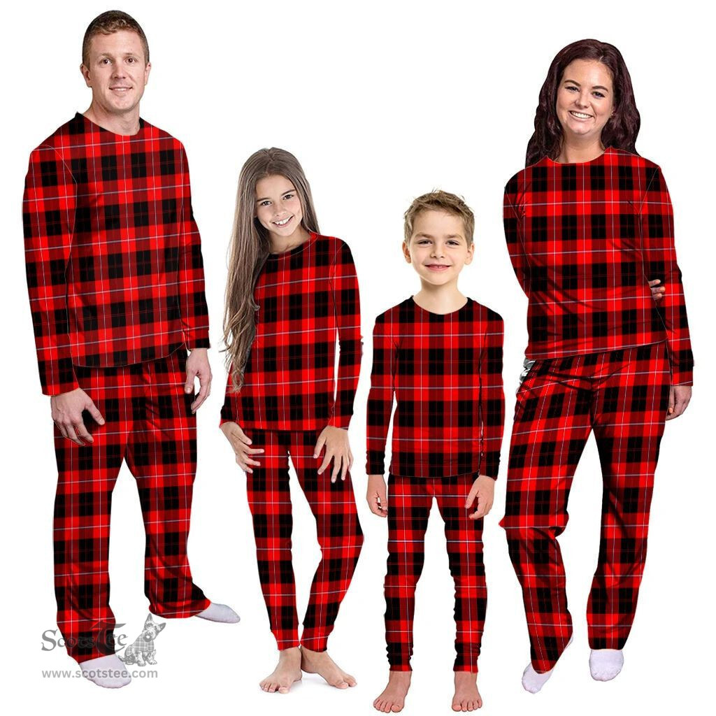 Scottish Cunningham Modern Clan Tartan Pyjama Family Set - Classic Scottish Plaid Tartan Plaid