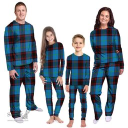 Scottish Wedderburn Clan Tartan Pyjama Family Set - Classic Scottish Plaid Tartan Plaid
