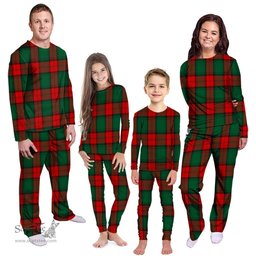 Scottish Stewart Atholl Modern Clan Tartan Pyjama Family Set - Classic Scottish Plaid Tartan Plaid
