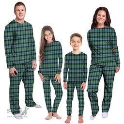 Scottish Melville Clan Tartan Pyjama Family Set - Classic Scottish Plaid Tartan Plaid