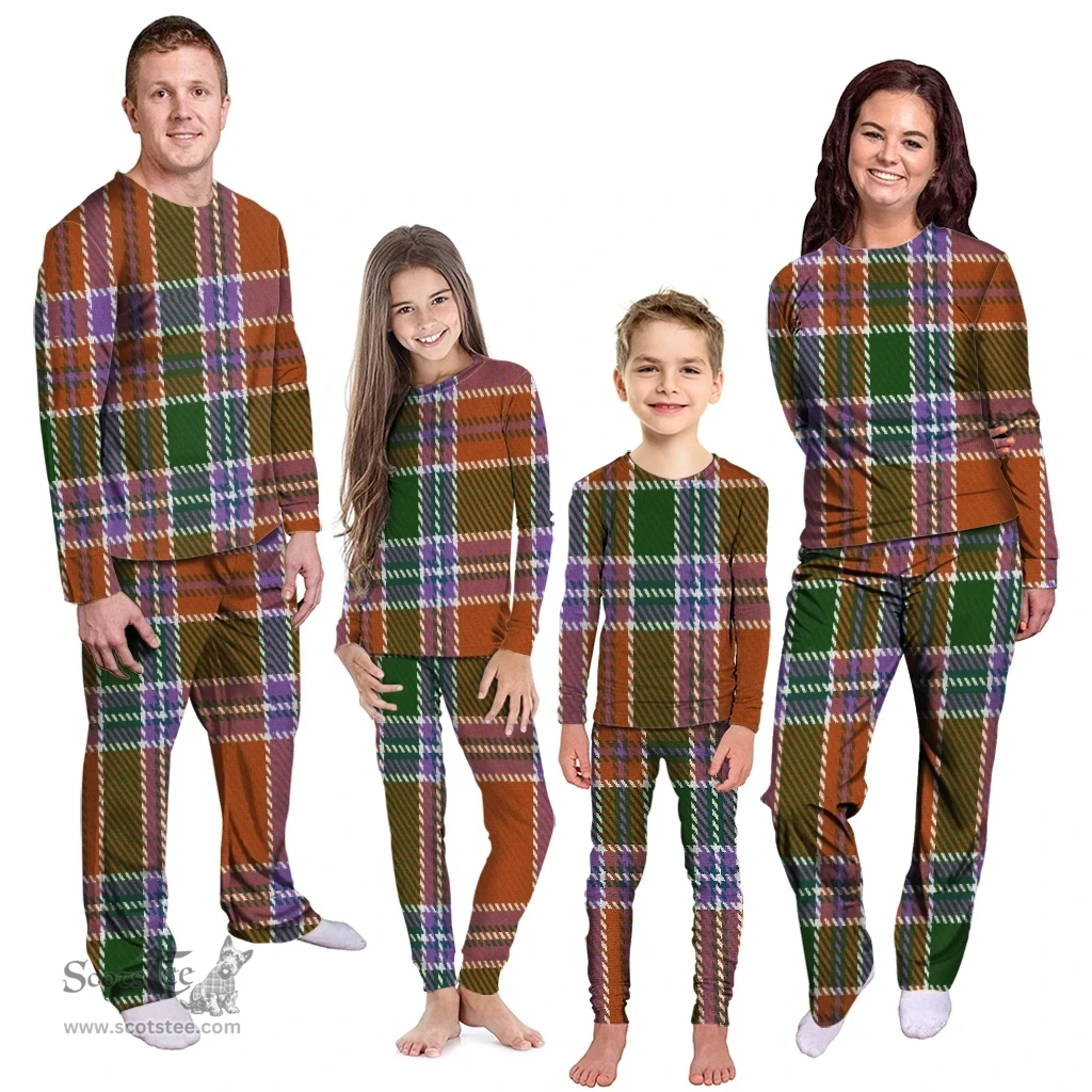 Scottish Birrell Clan Tartan Pyjama Family Set - Classic Scottish Plaid Tartan Plaid