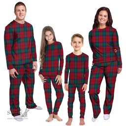 Scottish Lindsay Modern Clan Tartan Pyjama Family Set - Classic Scottish Plaid Tartan Plaid