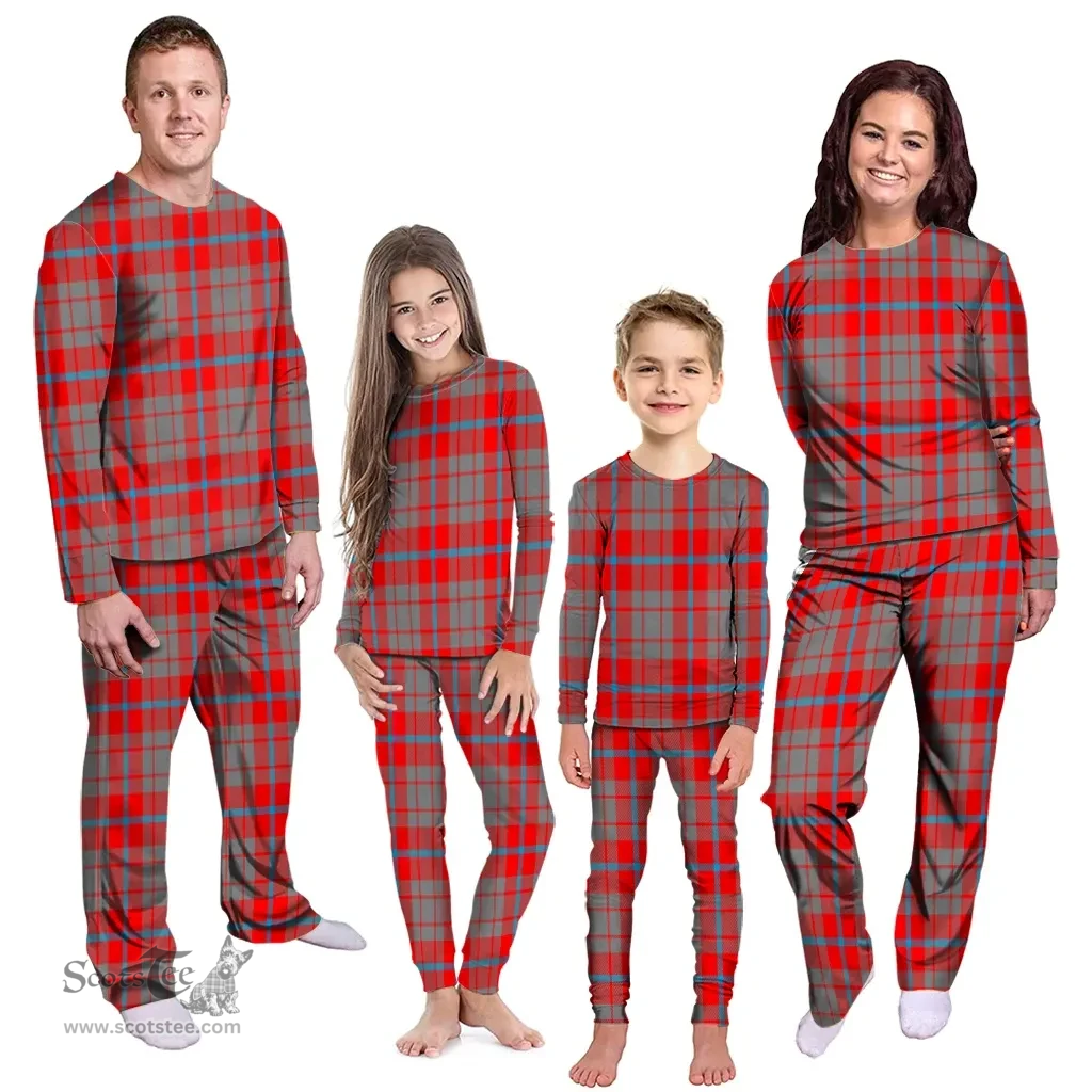 Scottish Moubray Clan Tartan Pyjama Family Set - Classic Scottish Plaid Tartan Plaid