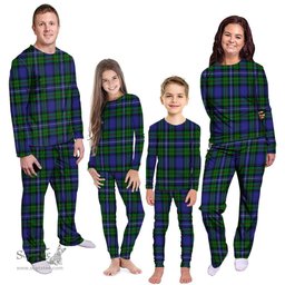 Scottish Robertson Hunting Modern Clan Tartan Pyjama Family Set - Classic Scottish Plaid Tartan Plaid