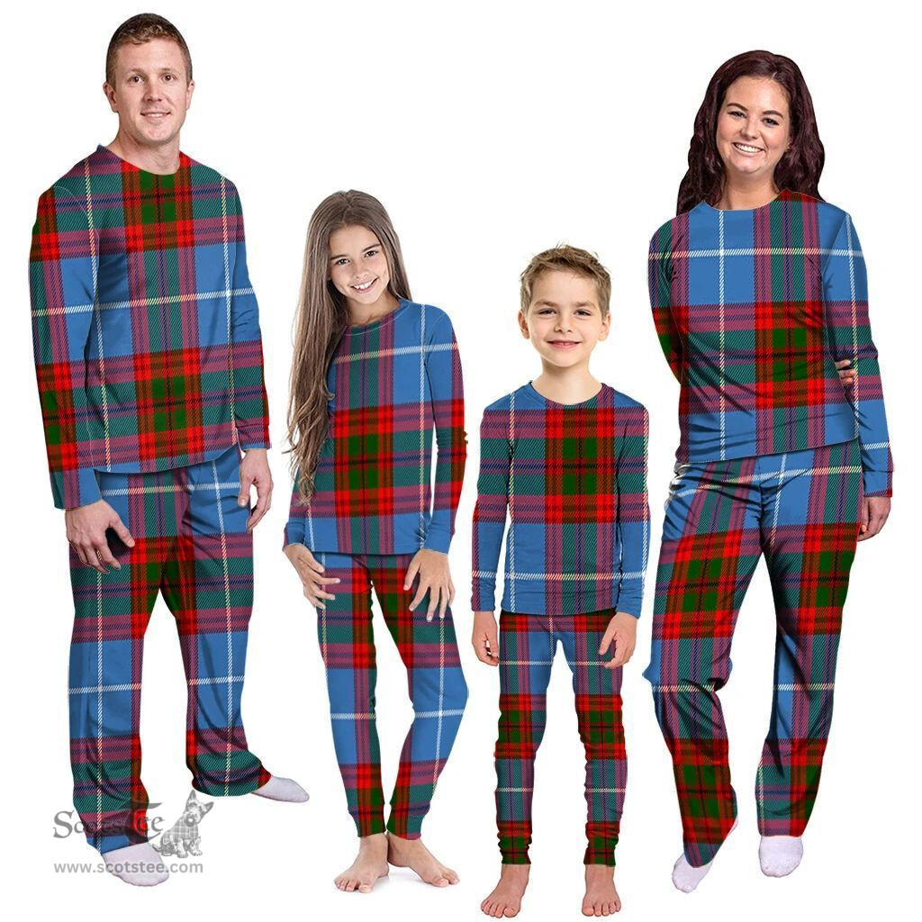 Scottish Preston Clan Tartan Pyjama Family Set - Classic Scottish Plaid Tartan Plaid
