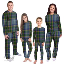 Scottish Manx Nation Clan Tartan Pyjama Family Set - Classic Scottish Plaid Tartan Plaid