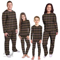 Scottish Sutherland Weathered Clan Tartan Pyjama Family Set - Classic Scottish Plaid Tartan Plaid