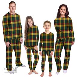Scottish MacMillan Old Modern Clan Tartan Pyjama Family Set - Classic Scottish Plaid Tartan Plaid