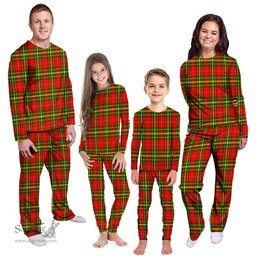 Scottish Leask Clan Tartan Pyjama Family Set - Classic Scottish Plaid Tartan Plaid