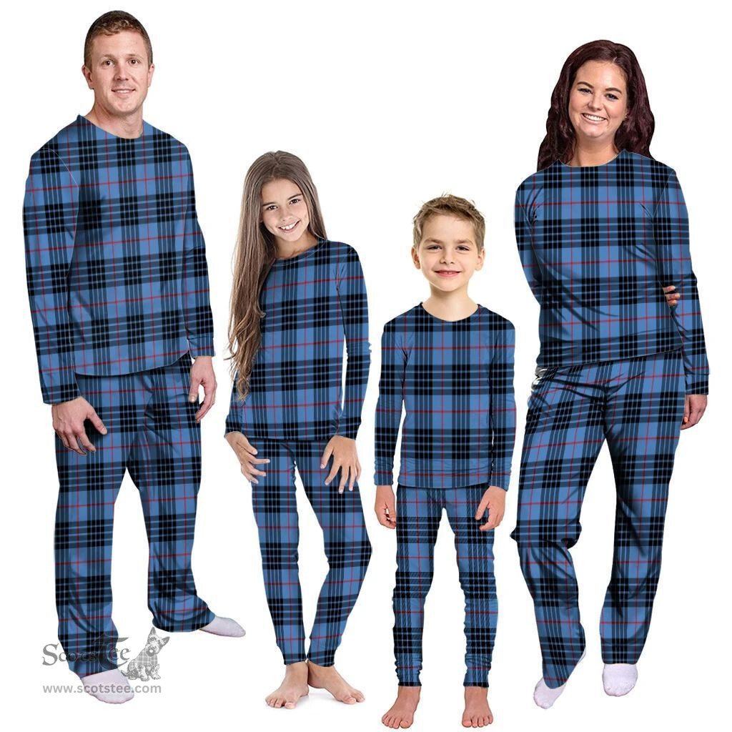 Scottish MacKay Blue Clan Tartan Pyjama Family Set - Classic Scottish Plaid Tartan Plaid