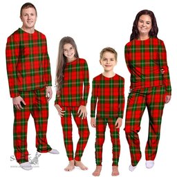 Scottish Lennox Modern Clan Tartan Pyjama Family Set - Classic Scottish Plaid Tartan Plaid