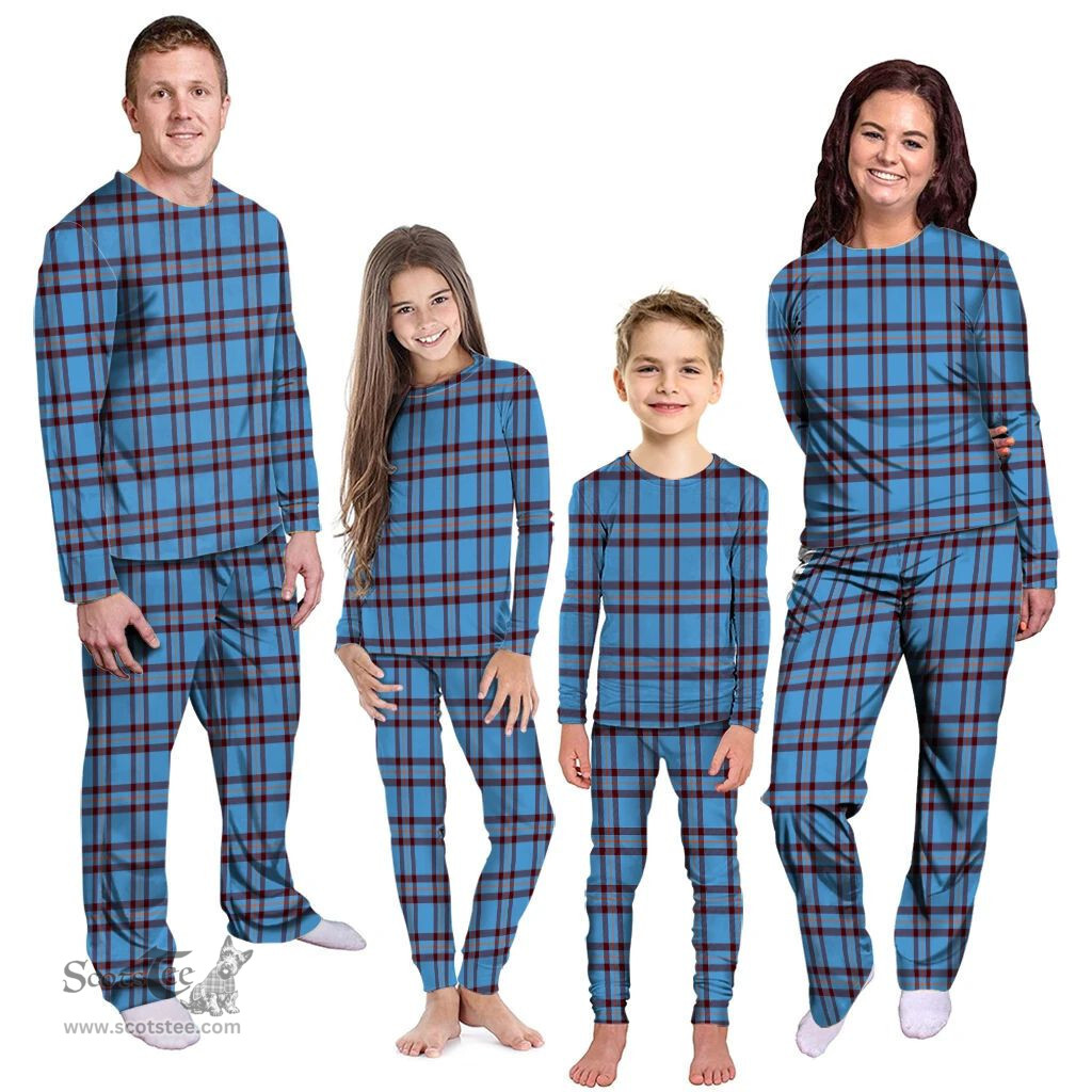 Scottish Elliot Ancient Clan Tartan Pyjama Family Set - Classic Scottish Plaid Tartan Plaid