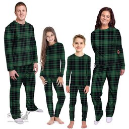 Scottish MacAulay Hunting Ancient Clan Tartan Pyjama Family Set - Classic Scottish Plaid Tartan Plaid