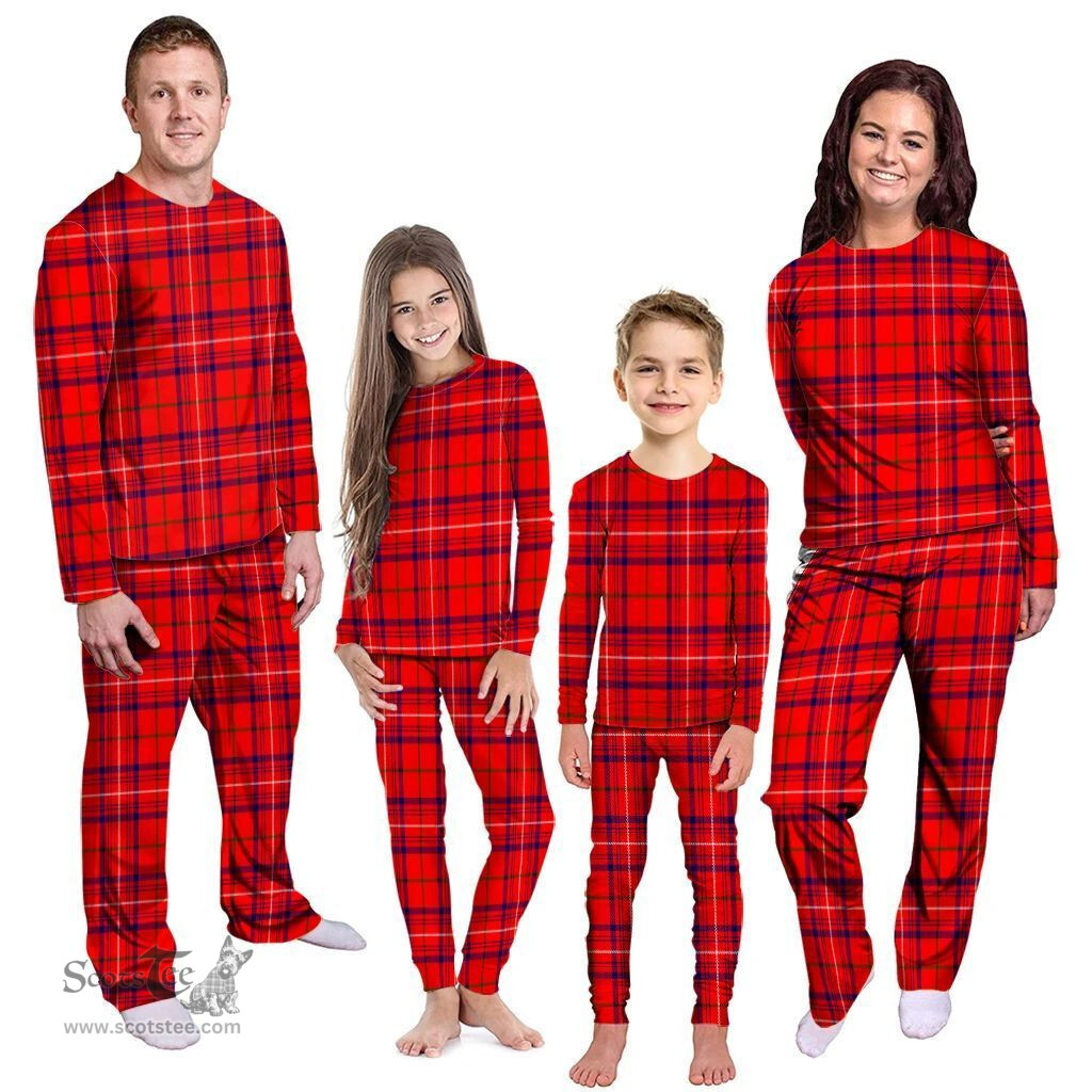 Scottish Rose Modern Clan Tartan Pyjama Family Set - Classic Scottish Plaid Tartan Plaid