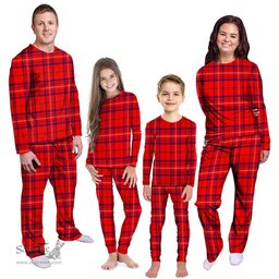 Scottish Rose Modern Clan Tartan Pyjama Family Set - Classic Scottish Plaid Tartan Plaid