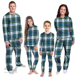 Scottish Campbell Dress Ancient Clan Tartan Pyjama Family Set - Classic Scottish Plaid Tartan Plaid