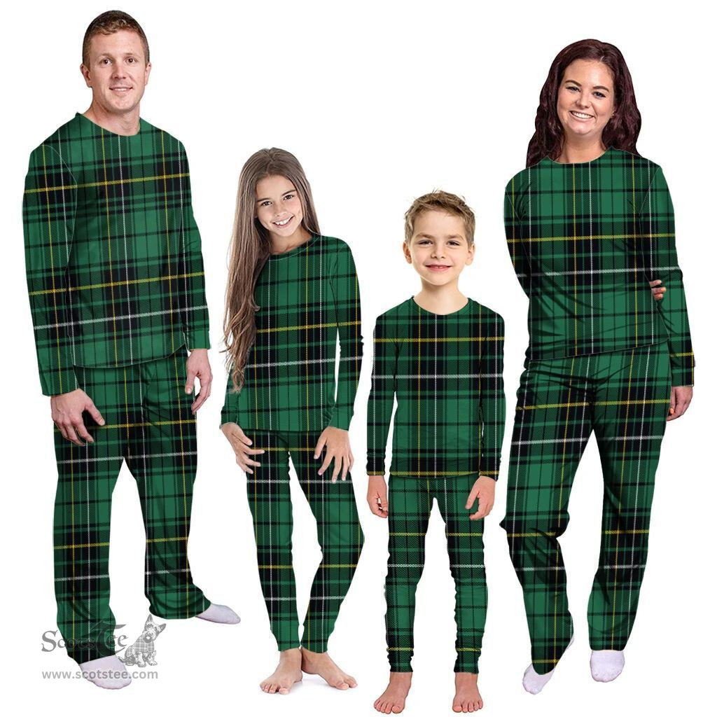 Scottish MacAlpine or MacAlpin Ancient Clan Tartan Pyjama Family Set - Classic Scottish Plaid Tartan Plaid