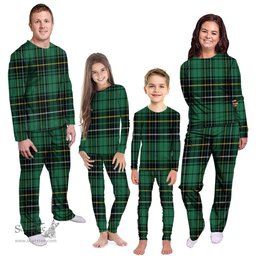Scottish MacAlpine or MacAlpin Ancient Clan Tartan Pyjama Family Set - Classic Scottish Plaid Tartan Plaid