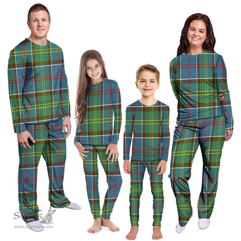 Scottish Colville district Clan Tartan Pyjama Family Set - Classic Scottish Plaid Tartan Plaid