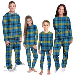 Scottish Laing Clan Tartan Pyjama Family Set - Classic Scottish Plaid Tartan Plaid