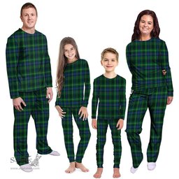 Scottish Stewart Hunting Modern Clan Tartan Pyjama Family Set - Classic Scottish Plaid Tartan Plaid