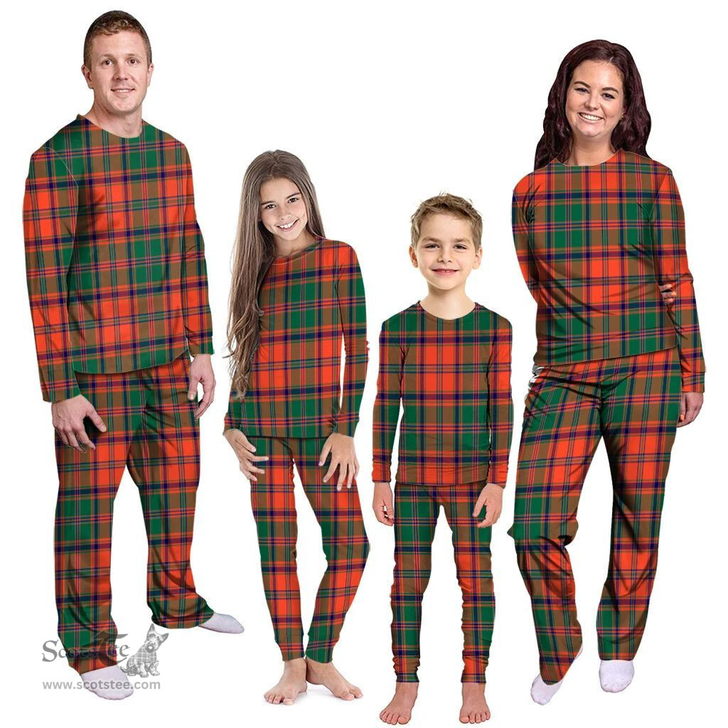 Scottish Stewart of Appin Ancient Clan Tartan Pyjama Family Set - Classic Scottish Plaid Tartan Plaid