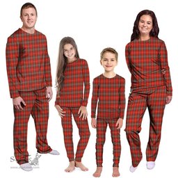 Scottish Fraser Weathered Clan Tartan Pyjama Family Set - Classic Scottish Plaid Tartan Plaid