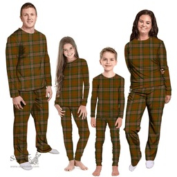 Scottish Scott Brown Modern Clan Tartan Pyjama Family Set - Classic Scottish Plaid Tartan Plaid