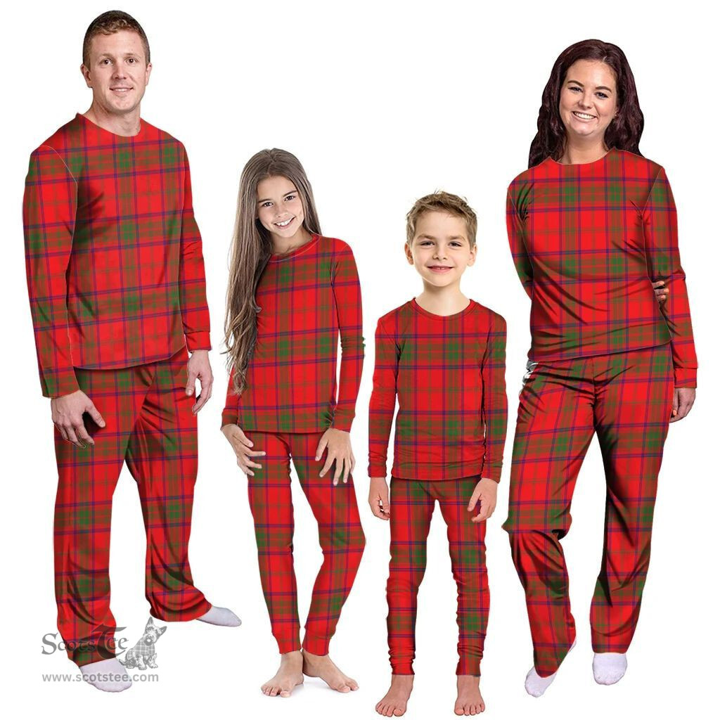 Scottish Ross Modern Clan Tartan Pyjama Family Set - Classic Scottish Plaid Tartan Plaid