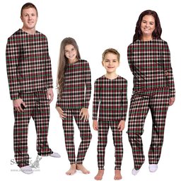 Scottish Borthwick Dress Ancient Clan Tartan Pyjama Family Set - Classic Scottish Plaid Tartan Plaid