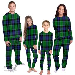 Scottish Haldane Clan Tartan Pyjama Family Set - Classic Scottish Plaid Tartan Plaid