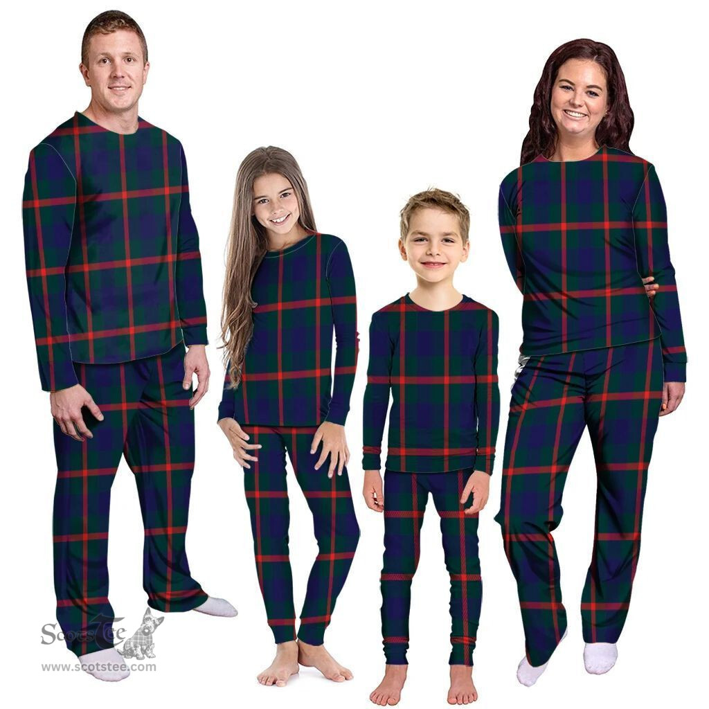Scottish Agnew Modern Clan Tartan Pyjama Family Set - Classic Scottish Plaid Tartan Plaid