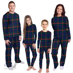 Scottish Agnew Modern Clan Tartan Pyjama Family Set - Classic Scottish Plaid Tartan Plaid