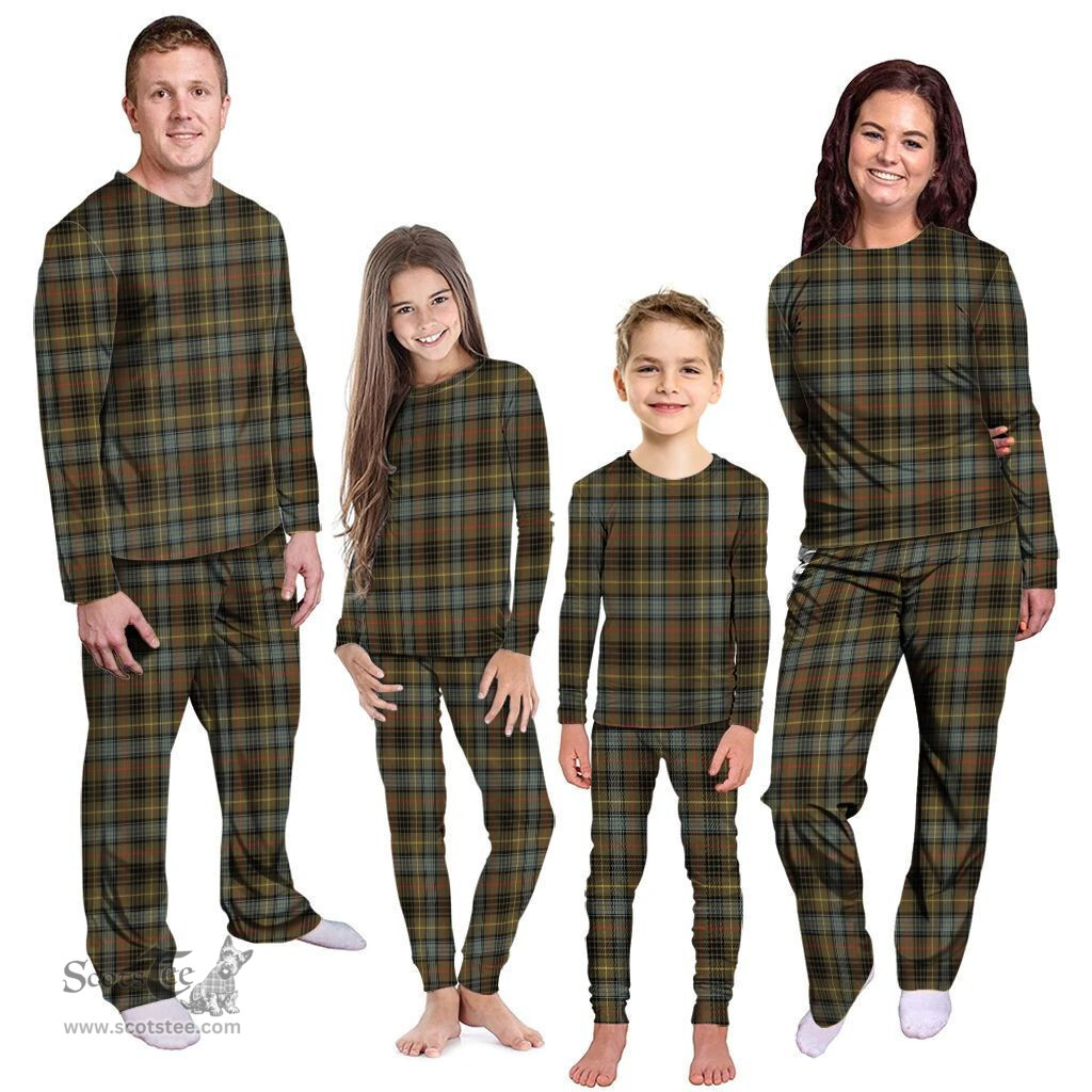 Scottish Stewart Hunting Weathered Clan Tartan Pyjama Family Set - Classic Scottish Plaid Tartan Plaid