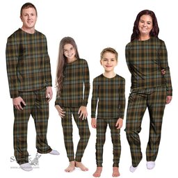 Scottish Stewart Hunting Weathered Clan Tartan Pyjama Family Set - Classic Scottish Plaid Tartan Plaid