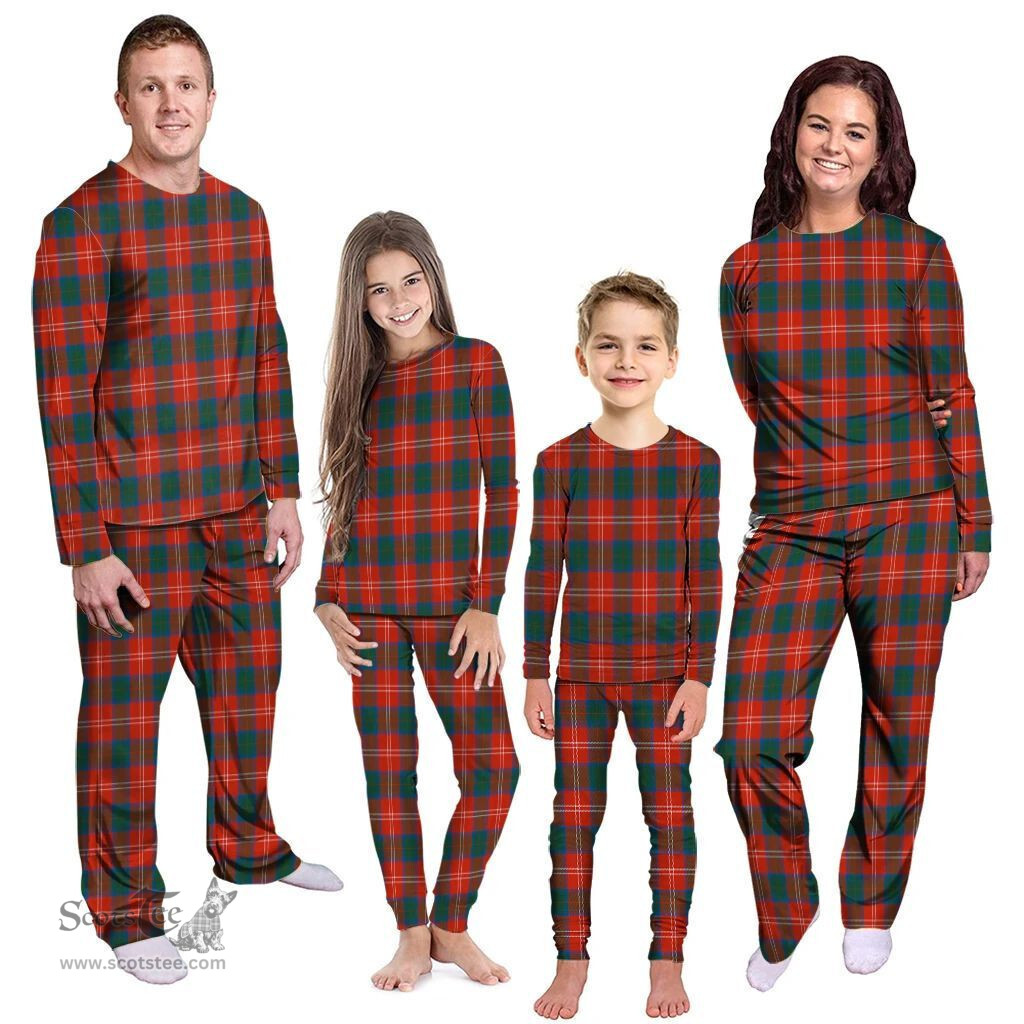 Scottish Chisholm Ancient Clan Tartan Pyjama Family Set - Classic Scottish Plaid Tartan Plaid