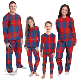 Scottish Blane Clan Tartan Pyjama Family Set - Classic Scottish Plaid Tartan Plaid